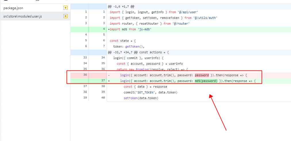 Vue-element-admin 登录页 密码使用MD5 加密 vue学习 第2张